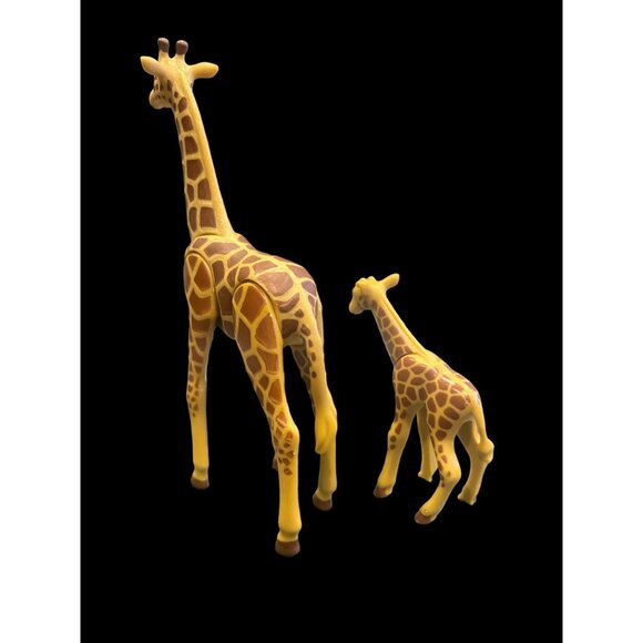 2000s Playmobil Giraffe And Baby Lot, Zoo‎ Animals Wildlife Toy Animals - Picture 2 of 4